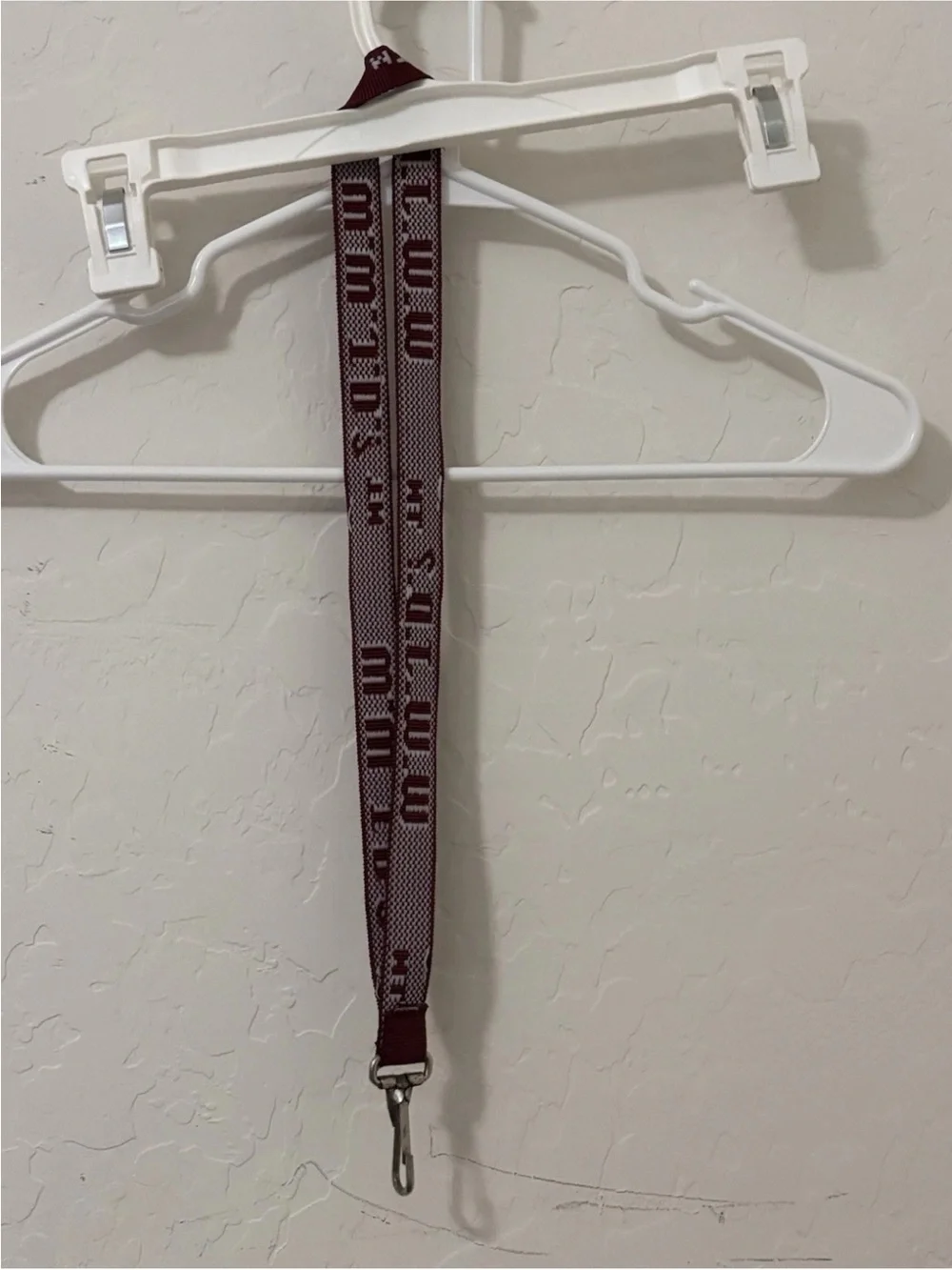 Maroon & White WWJD Nylon Lanyard Keychain w/ Swivel Snap Hook “WWJD” #WWJD
